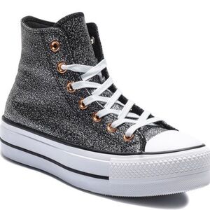 Womens Converse Chuck Taylor All Star Lift Metallic Glitter HI Sneaker